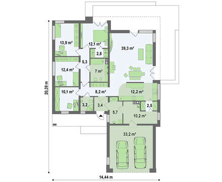 Проект котеджу для великої родини