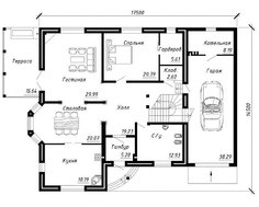Заміський будинок з бібліотекою на другому поверсі