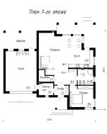 Проект котеджу з сауною на другому поверсі
