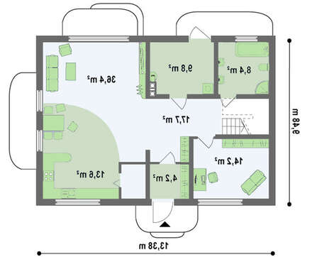 Проект мансардного котеджу площею 204 кв.м.