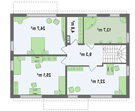 Проект мансардного котеджу площею 204 кв.м.