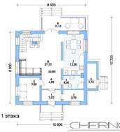 Проект житлового будинку площею 130 m²