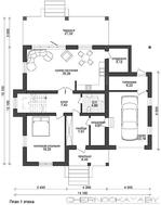 Проект акуратного двоповерхового котеджу площею 200 m²