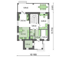 Проект невеликого двоповерхового світлого будинку