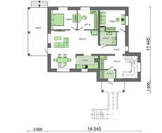 Проект зручного просторого будинку з гаражем