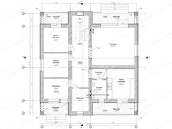 Проект котеджу з балконами площею 240 m²