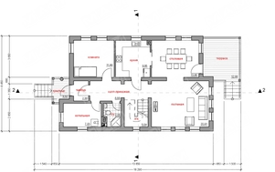 Проект житлового затишного заміського будинку 190 m²