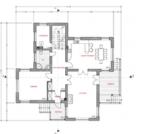 Архітектурний проект простого класичного житлового будинку