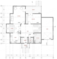 Проект мансардного котеджу з дерев'яним фасадом