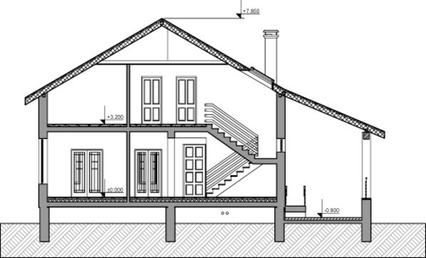 Архітектурний проект особняка з зимовим садом