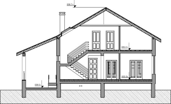Архітектурний проект особняка з зимовим садом