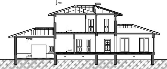 Проект зручного сучасного будинку 300 m² Проект зручного сучасного будинку 300 m²