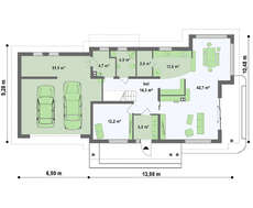 Проект двоповерхового будинку площею 297 м² з гаражем і тренажерним залом