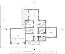 Проект житлового заміського будинку 220 m² з терасою