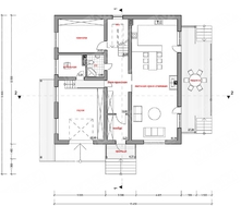 Проект сучасного квадратного будинку з усіма зручностями