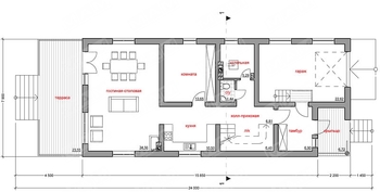 Проект 2х поверхового будинку для вузької ділянки