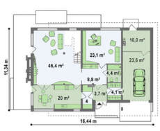 Проект сучасного стильного котеджу