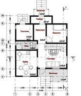 Проект житлового світлого будинку з мансардою
