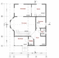 Готовий проект стильного заміського мансардного будинку