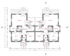 Архітектурний проект класичного будинку з мансардою