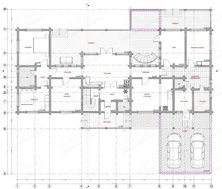 Архітектурний проект двоповерхової вілли з дерев'яним фасадом
