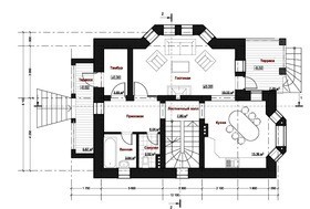 Проект житлового 2 х поверхового котеджу з незвичайним дизайном