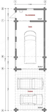 Проект зручного гаража з дерев'яним фасадом