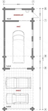 Проект зручного гаража з дерев'яним фасадом