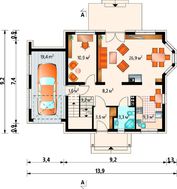 Приємний проект невеликої садиби 180 m²