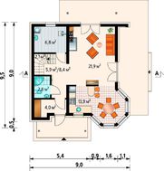 Чудовий заміський котедж зі стильним балконом та терасою