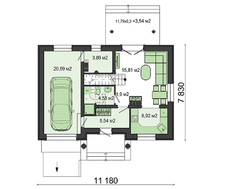 Проект для будівництва будинку з балкончиками
