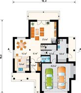 Котедж з шістьма кімнатами з гаражем на 2 авто