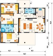 Цікавий одноповерховий особняк на 120 квадратів
