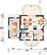 Чільна будова площею 100 квадратів