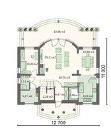 Симпатичний заміський будиночок з панорамними вікнами та виходом на терасу