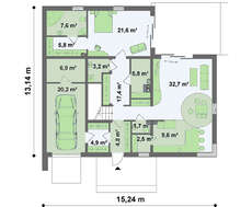 Проект особняка в стилі модерн