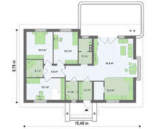 Проект невеликого котеджу площею 112 m²