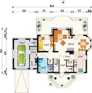 Проект оригінального котеджу з площею 190 m²