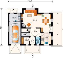 Сучасний двоповерховий особняк з колонами