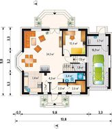 Великий заміський котедж з елегантним еркером та балконами