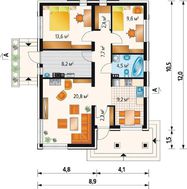 Невеличкий будиночок з площею 80 m²