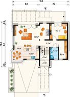 Сучасна розкішна двоповерхова будівля з цокольним поверхом