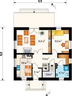 Проект мансардного будинку 140 m²
