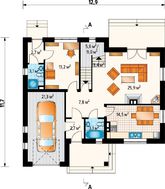 Видатний двоповерховий будинок з гаражем на одне авто