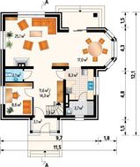 Цікавий будинок з еркером і верандами