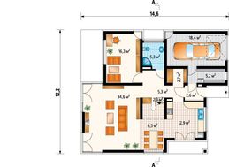 Гарний заміський особняк з чотирма спальнями та балконами