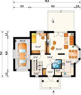 Великий заміський особняк з еркерами та терасою
