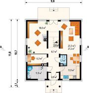 Приваблива заміська садиба з мансардою та балконами