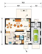 Проект компактної садиби з площею 140 m²