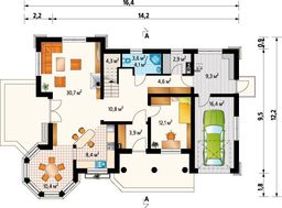 Проект розкішної вілли з еркерами та баштою